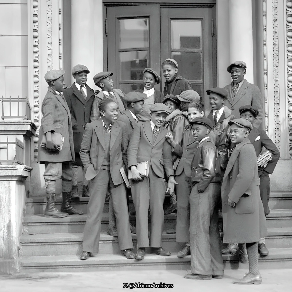 Schoolboys in Harlem, New York, USA, ~1930